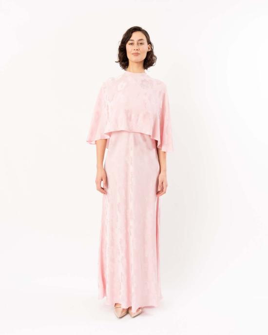  포르테포르테 롱 원피스 포르테 포르테 부케 자카드 바이어스 드레스 (케이프 피오니아 포함) - FORTE FORTE