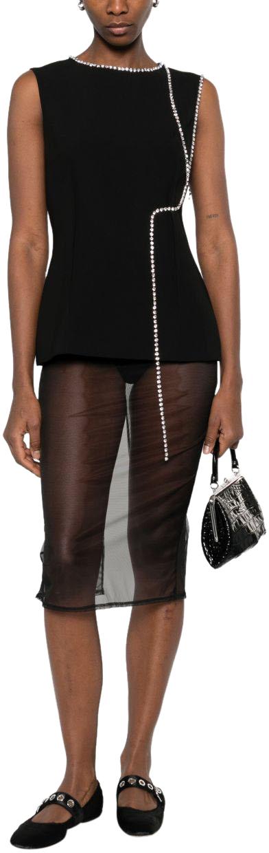 26SS 모스키노 민소매 티셔츠 A080452400555 BLACK - MOSCHINO