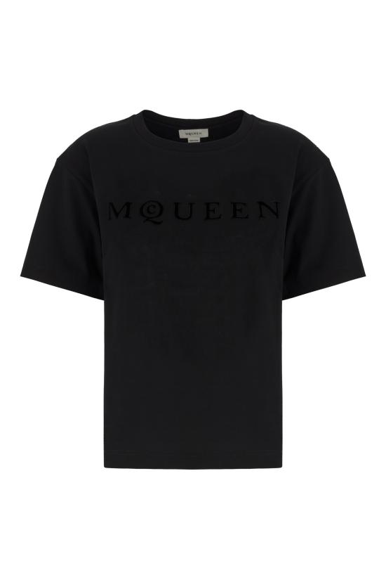 26SS 알렉산더 맥퀸 반팔 티셔츠 858325QLAE6 1000 BLACK