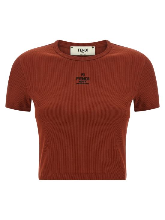 25FW 펜디 반팔 티셔츠 FS8110ANQMF1T6K BROWN DOM