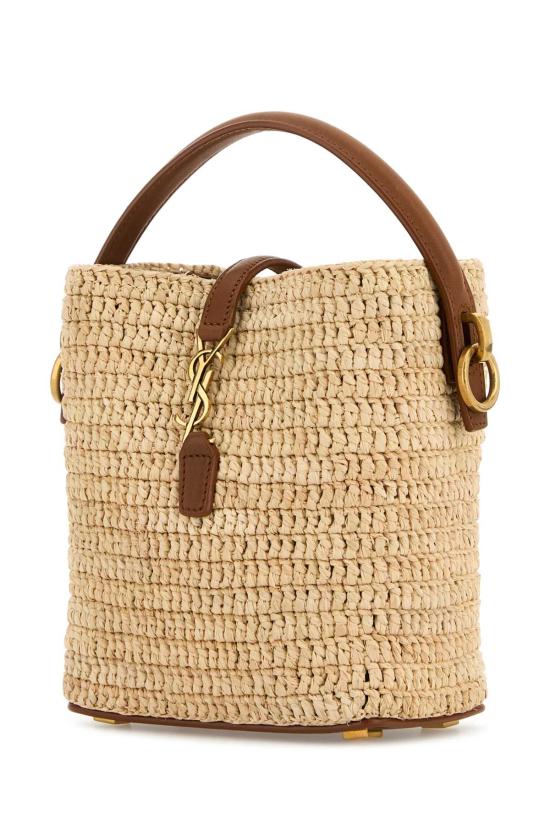 26SS 생로랑 르 37 미니 라피아 버킷백 765870GAAFC 2080 Beige o Tan - SAINT LAURENT