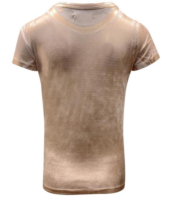  매디슨 메종 반팔 티셔츠 라미나 티셔츠 파우더/로즈 골드 - MADISON MAISON