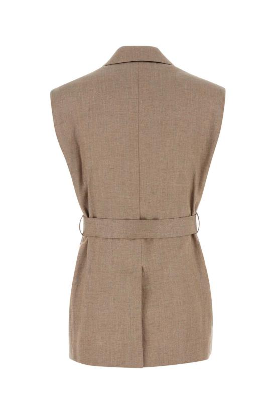 26SS 브루넬로 쿠치넬리 스파클링 트윌 웨이스트코트 MH5267774 C920 Beige o Tan - BRUNELLO CUCINELLI