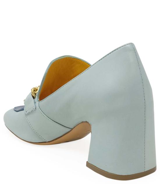  Madison Maison™ 로퍼 매디슨 메종™ 체인 장식 가죽 미드힐  터쿼이즈/블루 - OTHER BRANDS