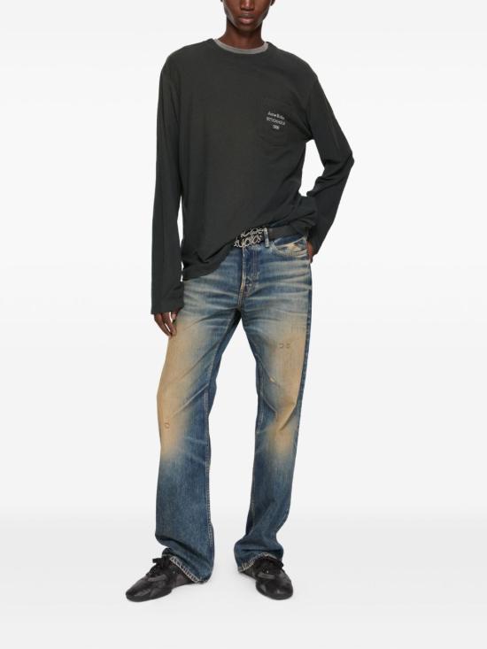 26SS 아크네 스튜디오 긴팔 티셔츠 CL0415BM0 FADED BLACK DOM - ACNE STUDIOS