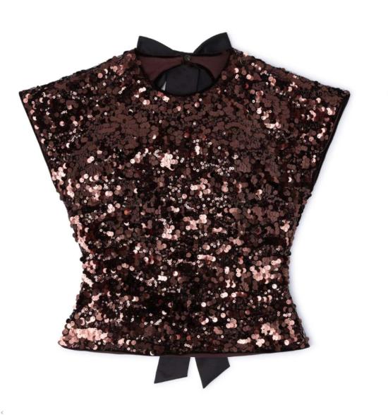  가니 블라우스 벨벳 스팽글 탑