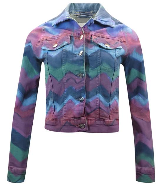  매디슨 메종 자켓 코튼 미스 슬림 진 재킷 라이트 블루