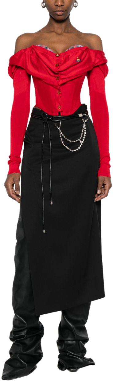 26SS 비비안웨스트우드 긴팔 티셔츠 1803007DY001AH406 RED - VIVIENNE WESTWOOD