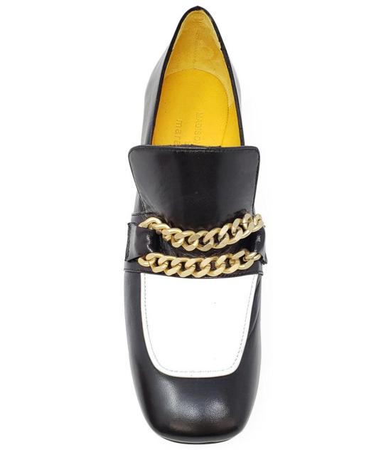  매디슨 메종 로퍼 힐  블랙/화이트 - MADISON MAISON