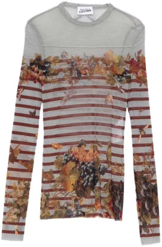 26SS 장 폴 고티에 긴팔 티셔츠 TO420M014P5690 DIVERS