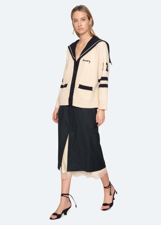  씨뉴욕 롱 스커트 씨 니 피오라  네이비 - SEA NY