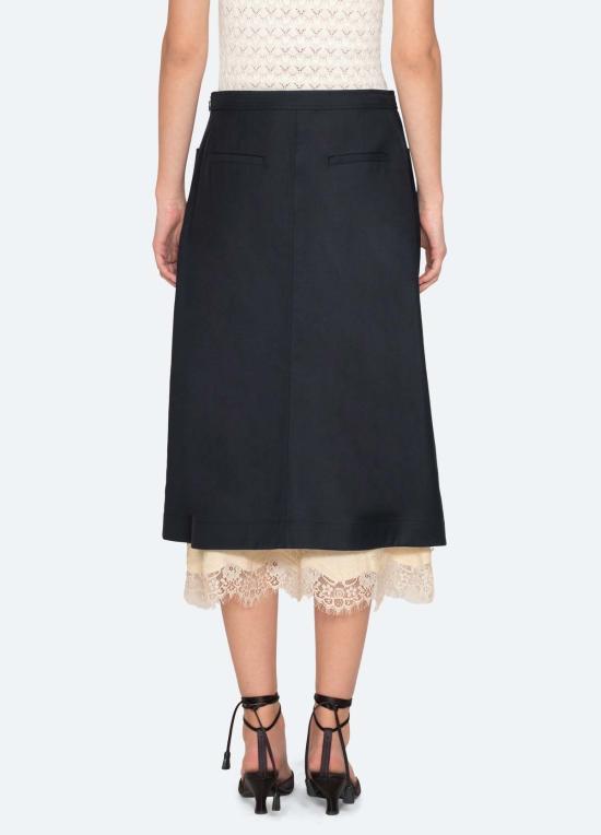  씨뉴욕 롱 스커트 씨 니 피오라  네이비 - SEA NY