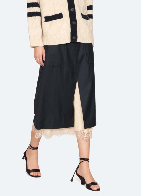  씨뉴욕 롱 스커트 씨 니 피오라  네이비 - SEA NY