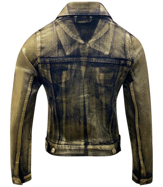  매디슨 메종 데님 자켓 데님 재킷 골드/블랙 - MADISON MAISON