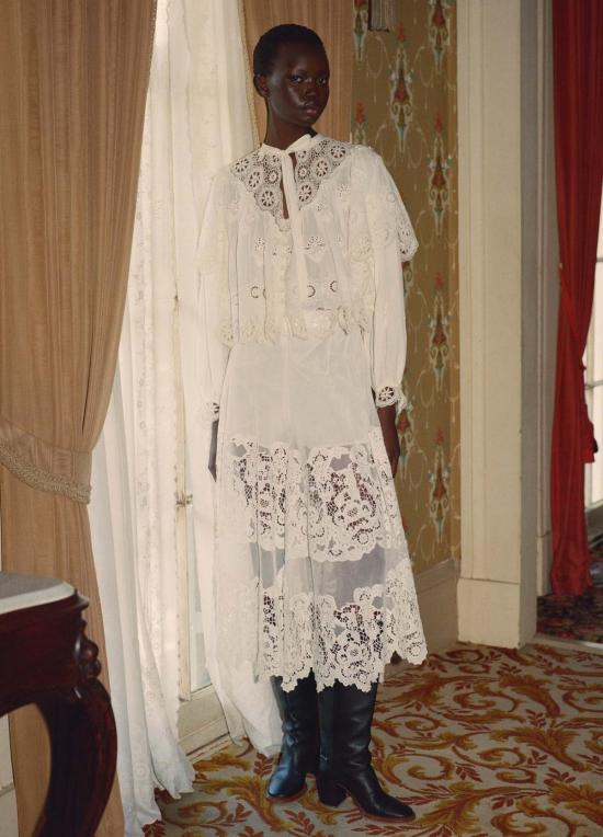  씨뉴욕 롱 스커트 씨 니 소피아  크림 - SEA NY