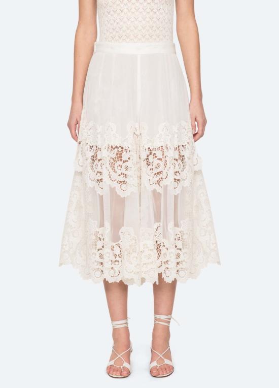  씨뉴욕 롱 스커트 씨 니 소피아  크림