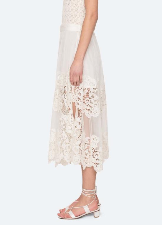  씨뉴욕 롱 스커트 씨 니 소피아  크림 - SEA NY