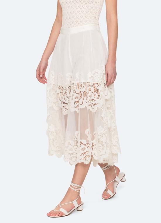  씨뉴욕 롱 스커트 씨 니 소피아  크림 - SEA NY