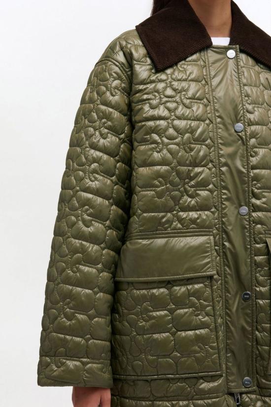  가니 봄버 자켓 샤이니 퀼트 미디 재킷 - GANNI