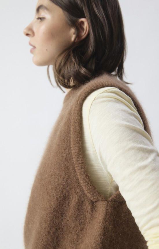  아메리칸 빈티지 베스트 비토우  초콜릿 멜란지 - AMERICAN VINTAGE