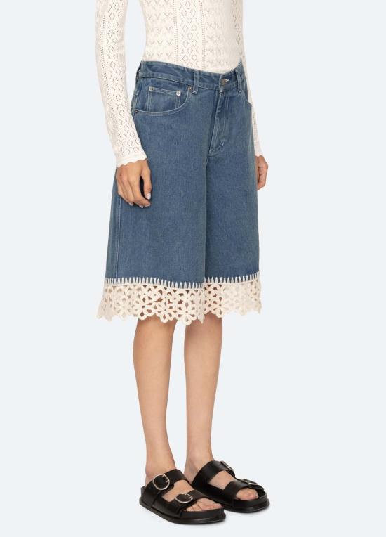  씨뉴욕 데님 팬츠 씨 니 스타시아 퀼로트 블루 - SEA NY