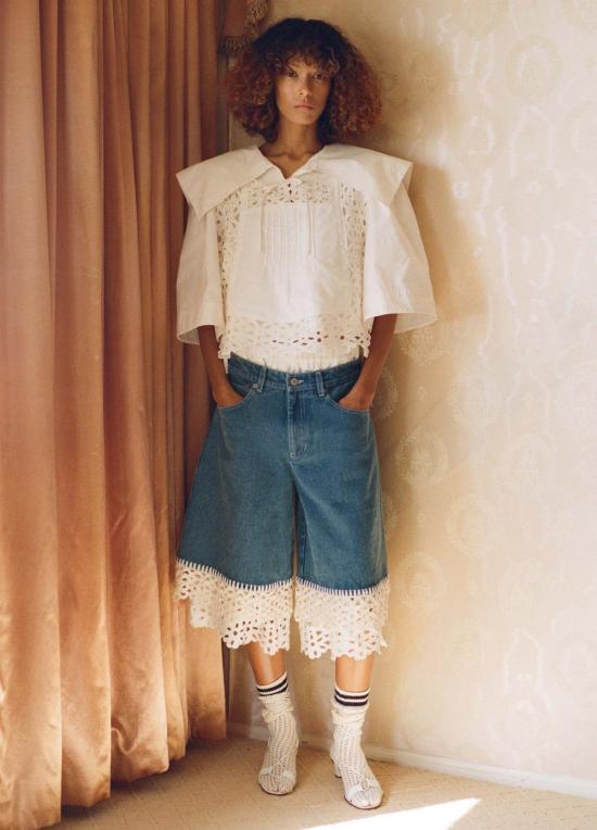  씨뉴욕 데님 팬츠 씨 니 스타시아 퀼로트 블루 - SEA NY