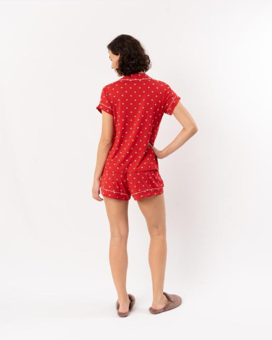  에버제이 라운지 웨어 지젤 프린트 잠옷 세트 반바지 - EBERJEY