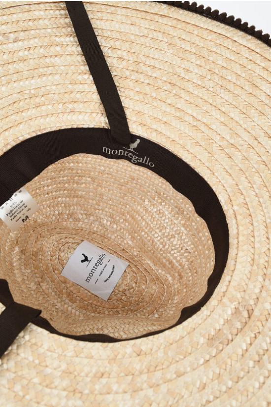  몬테갈로 모자 LADY SOMBREGROSTUTTO CAFFE Beige - MONTEGALLO
