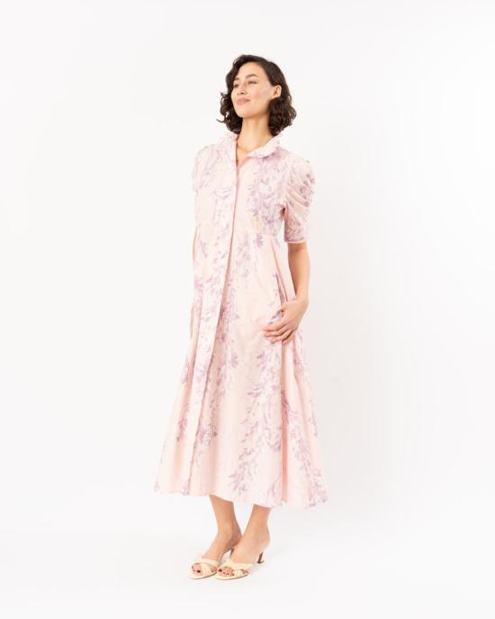  티에리 콜슨 롱 원피스 베네티아 드레스, 위핑 윌로우 프린트 - THIERRY COLSON