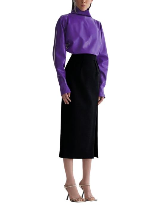 26SS 뮈글러 롱 스커트 26P1JU 05821020 1999 Black - MUGLER