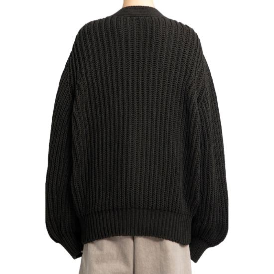  르메르 가디건 TO1214LK1023 BR507M Black - LEMAIRE