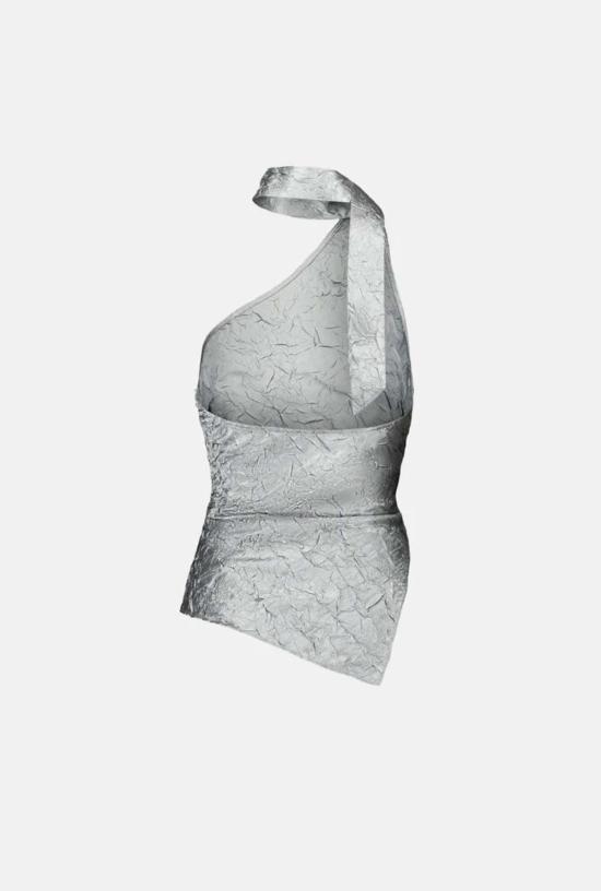  샘디 블라우스 원숄더 스카프 탑 - SAEMDI