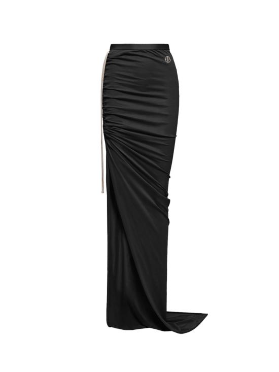 25FW 릭오웬스 몽클레어 롱 스커트 MU01F8H02 89AHD 999 BLACK - RICK OWENS MONCLER