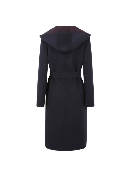 25FW 구찌 리버서블 GG 실크 울 블렌드 코트 793634ZAQW0 Black - GUCCI