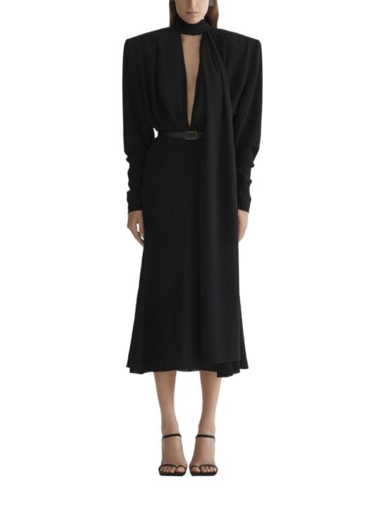 26SS 뮈글러 롱 원피스 26P1RO 1806369 1999 Black - MUGLER