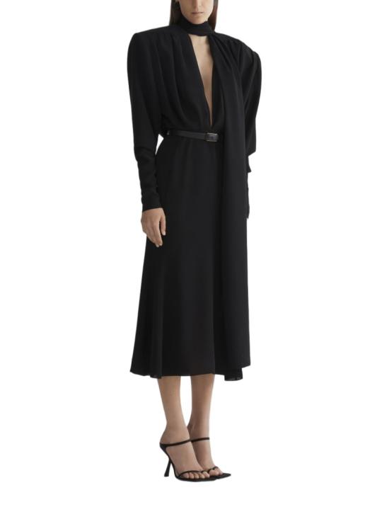 26SS 뮈글러 롱 원피스 26P1RO 1806369 1999 Black - MUGLER