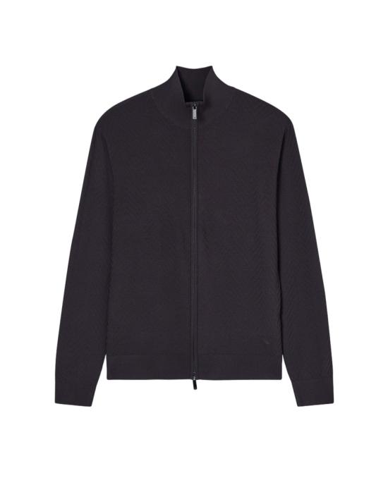 26SS 엠포리오 아르마니 집업 니트 EM004670 AF23759 8168 Black