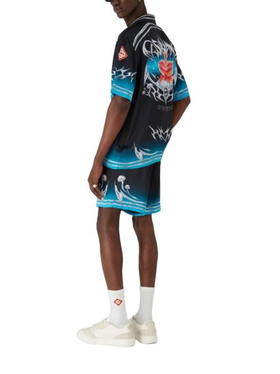 25FW 카사블랑카 반팔 셔츠 MAW25SH003 Black - CASABLANCA