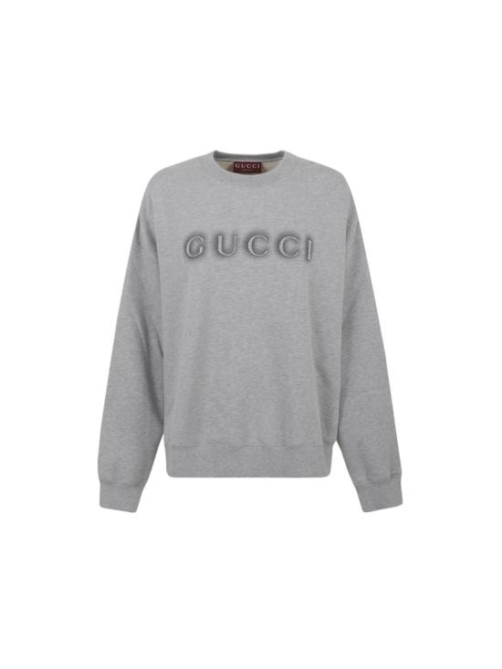 25FW 구찌 로고 프린트 스웨트 셔츠 838450XJHGI Grey