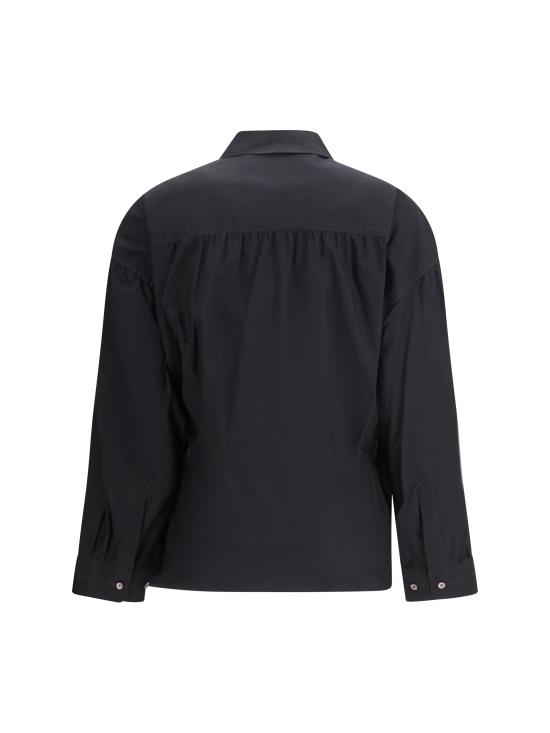 26SS 르메르 스트레이트 칼라 트위스트 셔츠 SH1141LF1500 BK998 BLACK - LEMAIRE