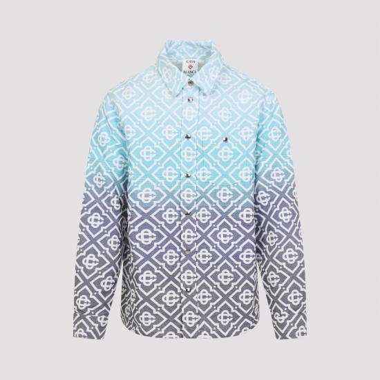 26SS 카사블랑카 자켓 MSP26JK44901 MONOGRAM GRADIENT BLUE - CASABLANCA