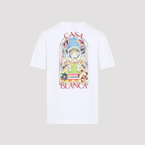 26SS 카사블랑카 폴로 티셔츠 MSS26JTS00115 WHITE - CASABLANCA