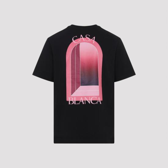 26SS 카사블랑카 폴로 티셔츠 MSS26JTS00111 ARCHES BLACK - CASABLANCA