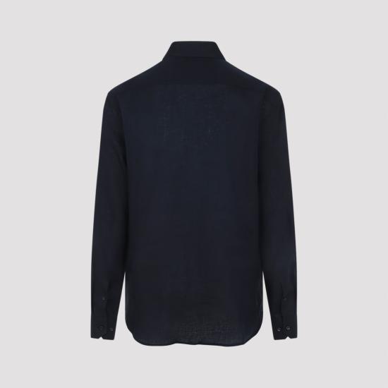 26SS 조르지오 아르마니 레규러 핏 린넨 셔츠 8WGCCZ98 TZC62 UBWF NIGHT SKY - GIORGIO ARMANI