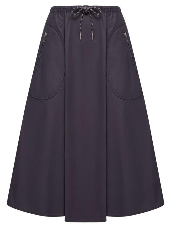 26SS 몽클레어 미디 스커트 L10932D00013 54ARP 742 NAVY