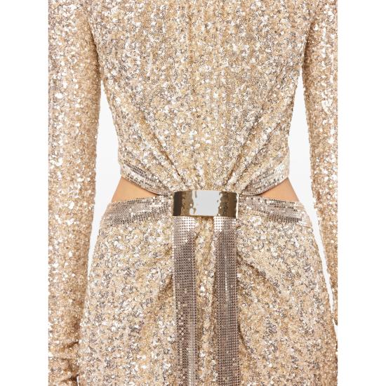 26SS 파코라반 롱 원피스 26PXRO278 VI0610 P766 GOLD - PACO RABANNE