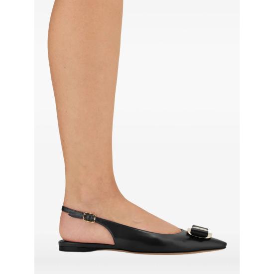 26SS 살바토레 페라가모 플랫 슈즈 01K914 0790605 1C NERO BLACK GOLD - SALVATORE FERRAGAMO