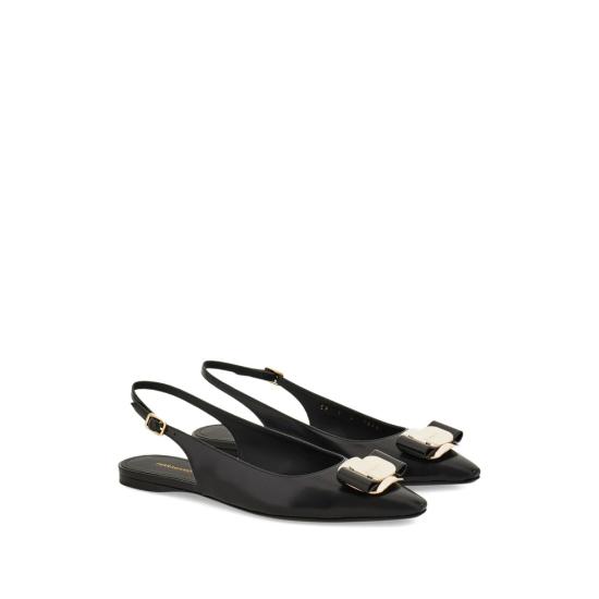 26SS 살바토레 페라가모 플랫 슈즈 01K914 0790605 1C NERO BLACK GOLD