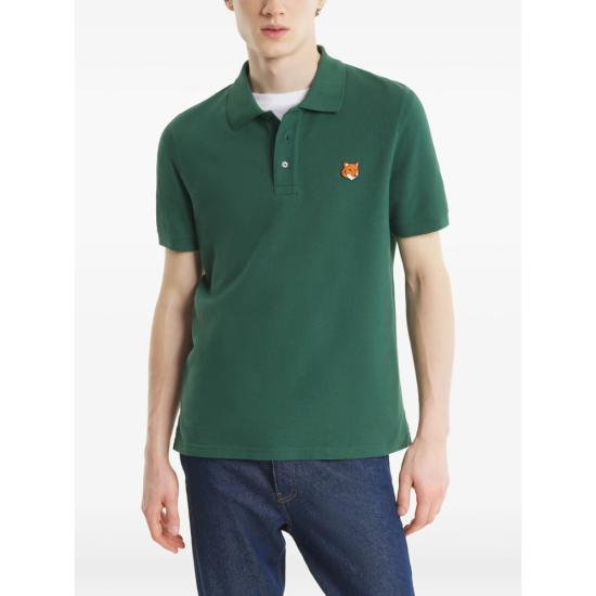 26SS 메종키츠네 폭스 헤드 레귤러 폴로 티셔츠 PM00209KP0002 BGREE GREEN - MAISON KITSUNE