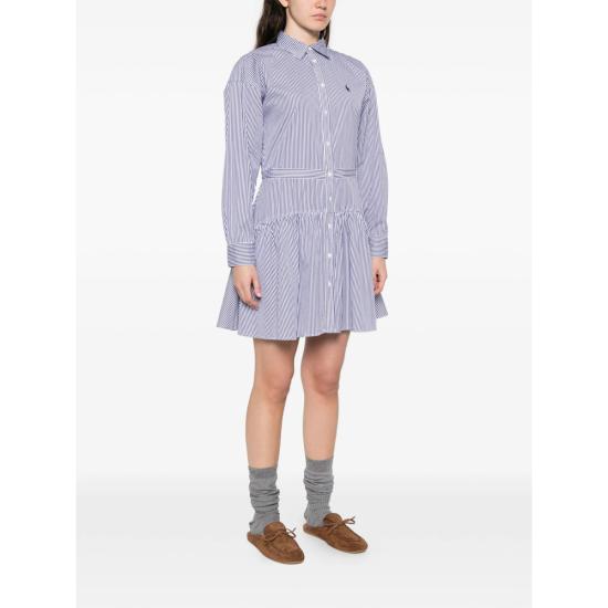 26SS 랄프 로렌 숏 원피스 211B22754001 WHFRO BLUE WHITE - RALPH LAUREN